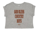 Country Boys Crop Top - Grey